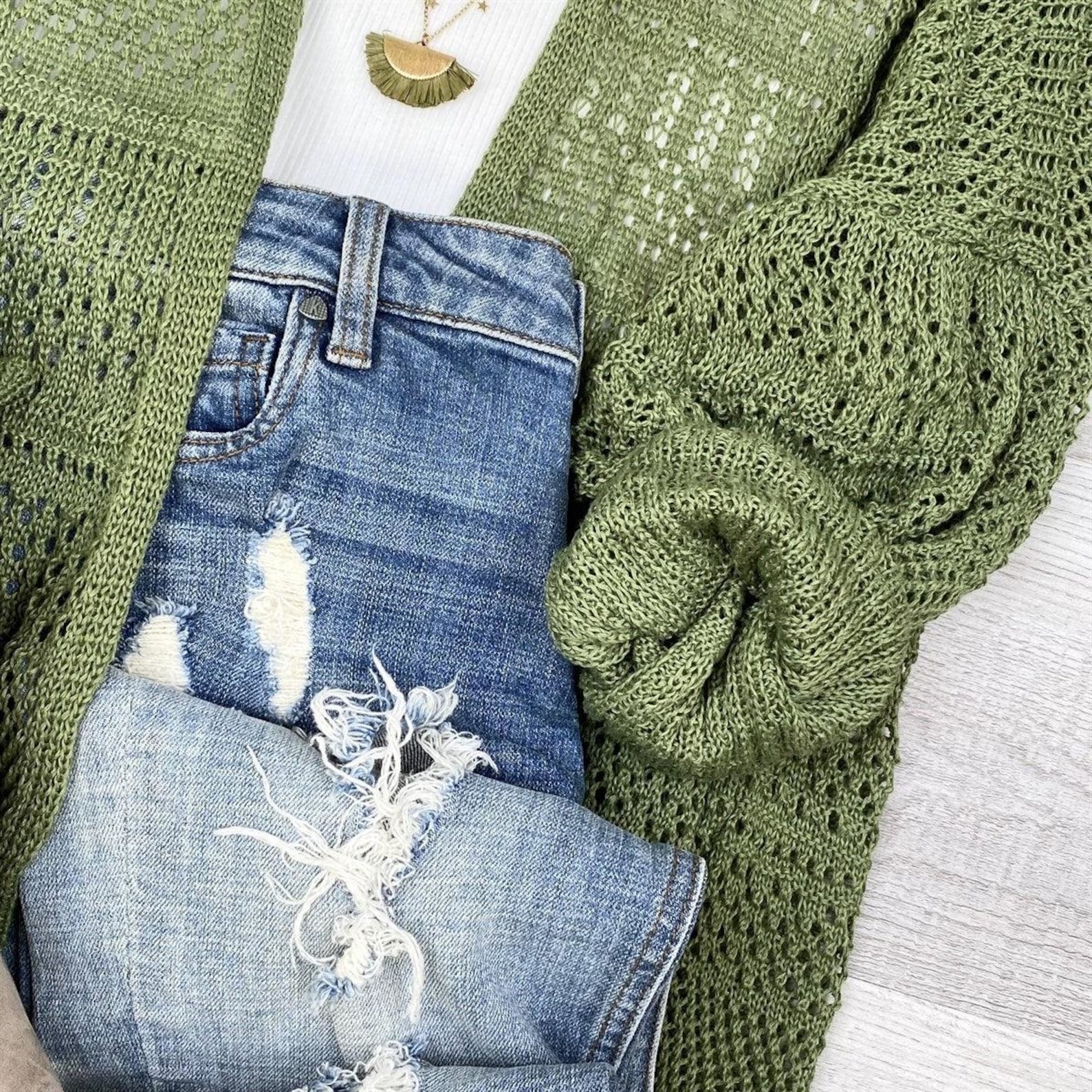 Crochet Bohemian Netted Cardigan Lightweight comfy oversize cardigan