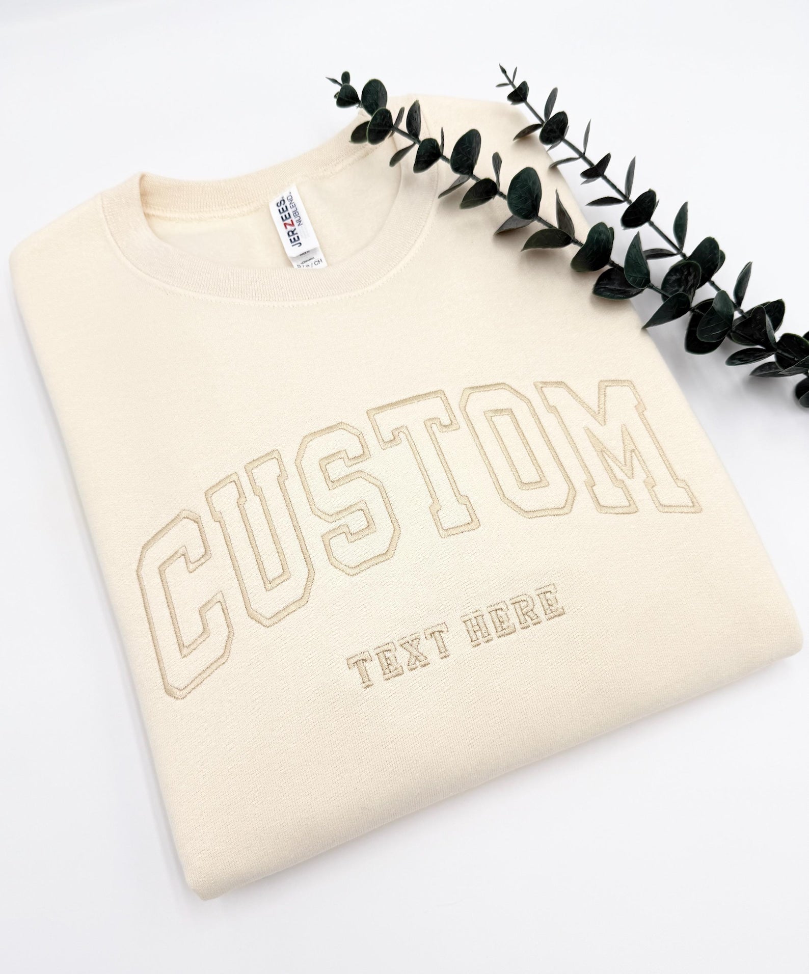 Custom Embroidered College Letter Sweatshirt: Retro Oversized Pullover