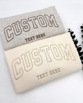 Custom Embroidered College Letter Sweatshirt: Retro Oversized Pullover