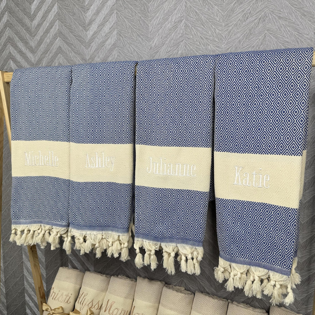 Bachelorette Party Towel, Bridesmaids Gift, Personalized Towel, Turkish Beach Towel, Wedding Gift, Cotton Beach Towel, Bridal Shower Gift