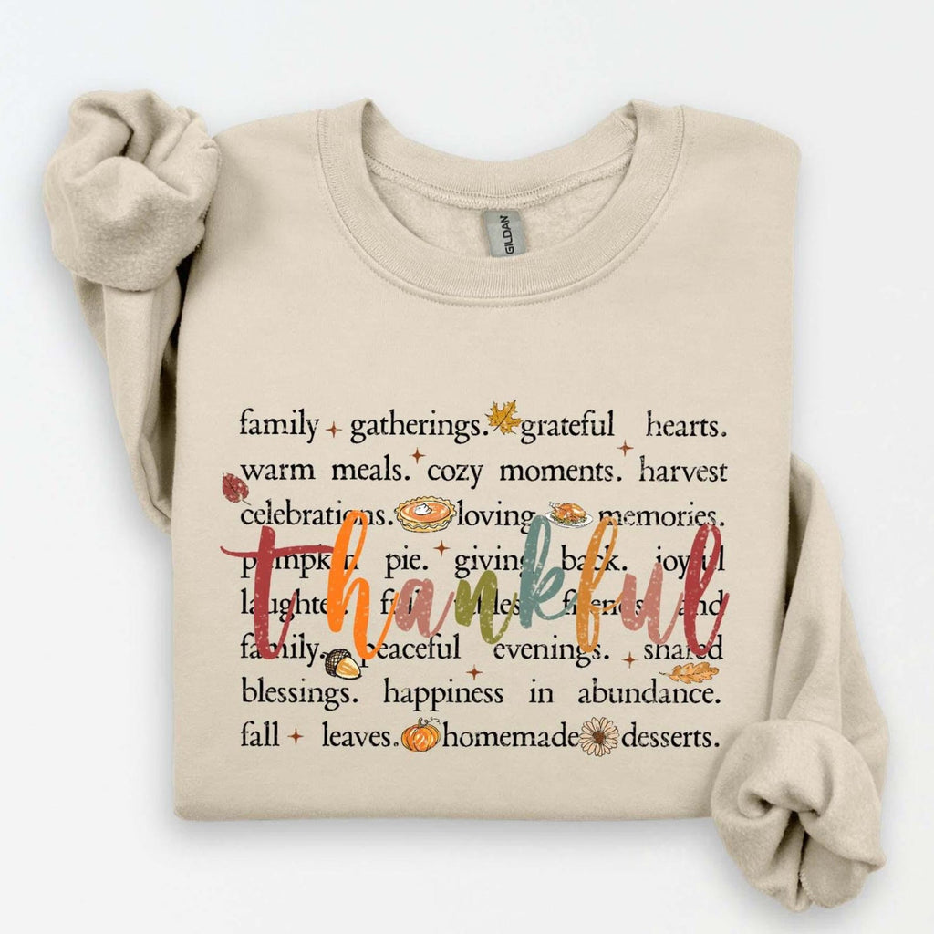 Thankful Sweatshirt, Thankful Shirt, Womens Thanksgiving Sweatshirt, Cute Thanksgiving Shirt, Fall Clothing, Thankful Family Shirts