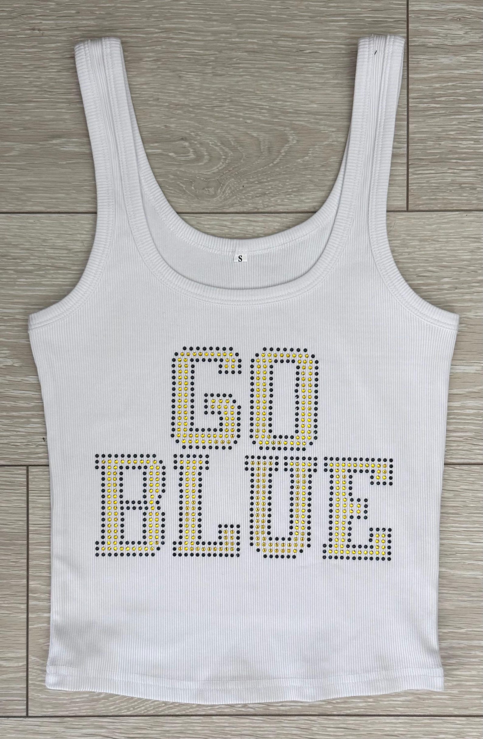 Custom College rhinestone shirt tank top| college bed party