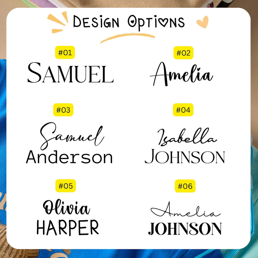 Personalized Fabric Name Stamp: Kids Clothing Label, Washable Ink