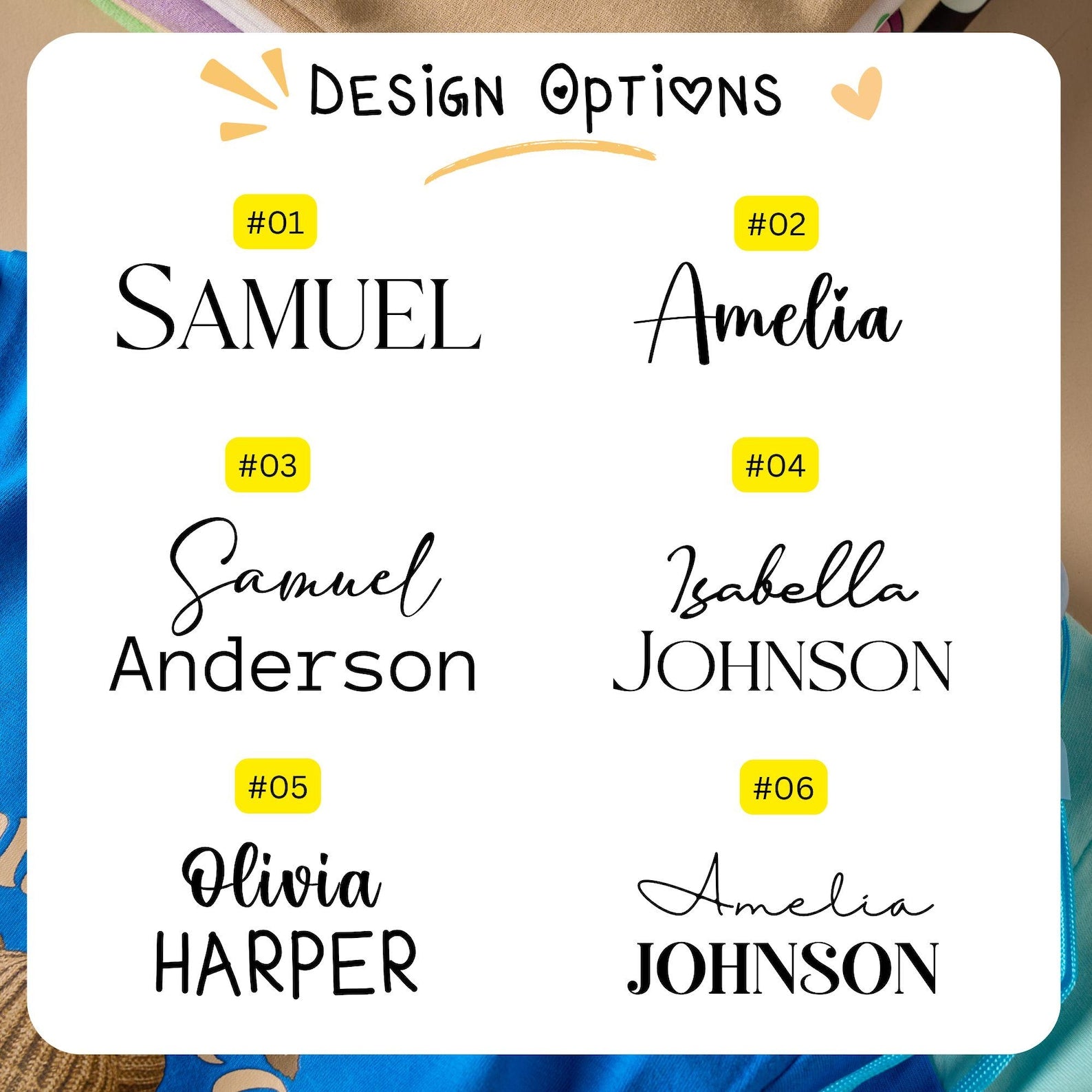 Personalized Fabric Name Stamp: Kids Clothing Label, Washable Ink