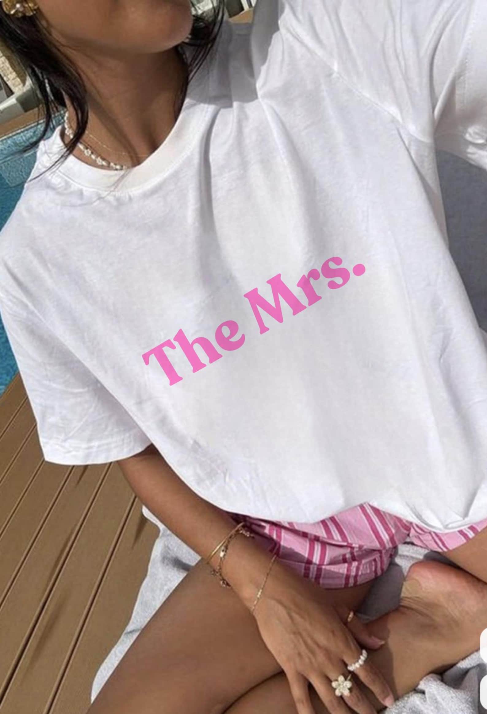 The MRS T-Shirt – Custom Bride Tee, Wedding Gift for Her, Newlywed Shirt, Bridal Shower Gift, Honeymoon Top, Bachelorette Party Tee, Wifey