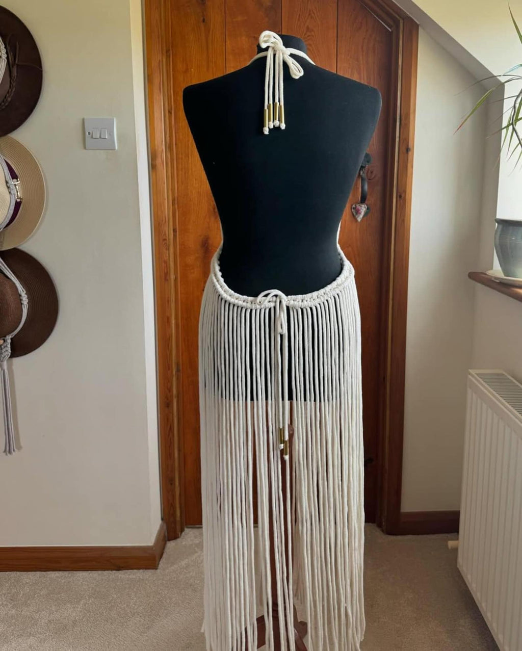 Handmade Macrame Boho Dress: Knotted Beach Party Outfit