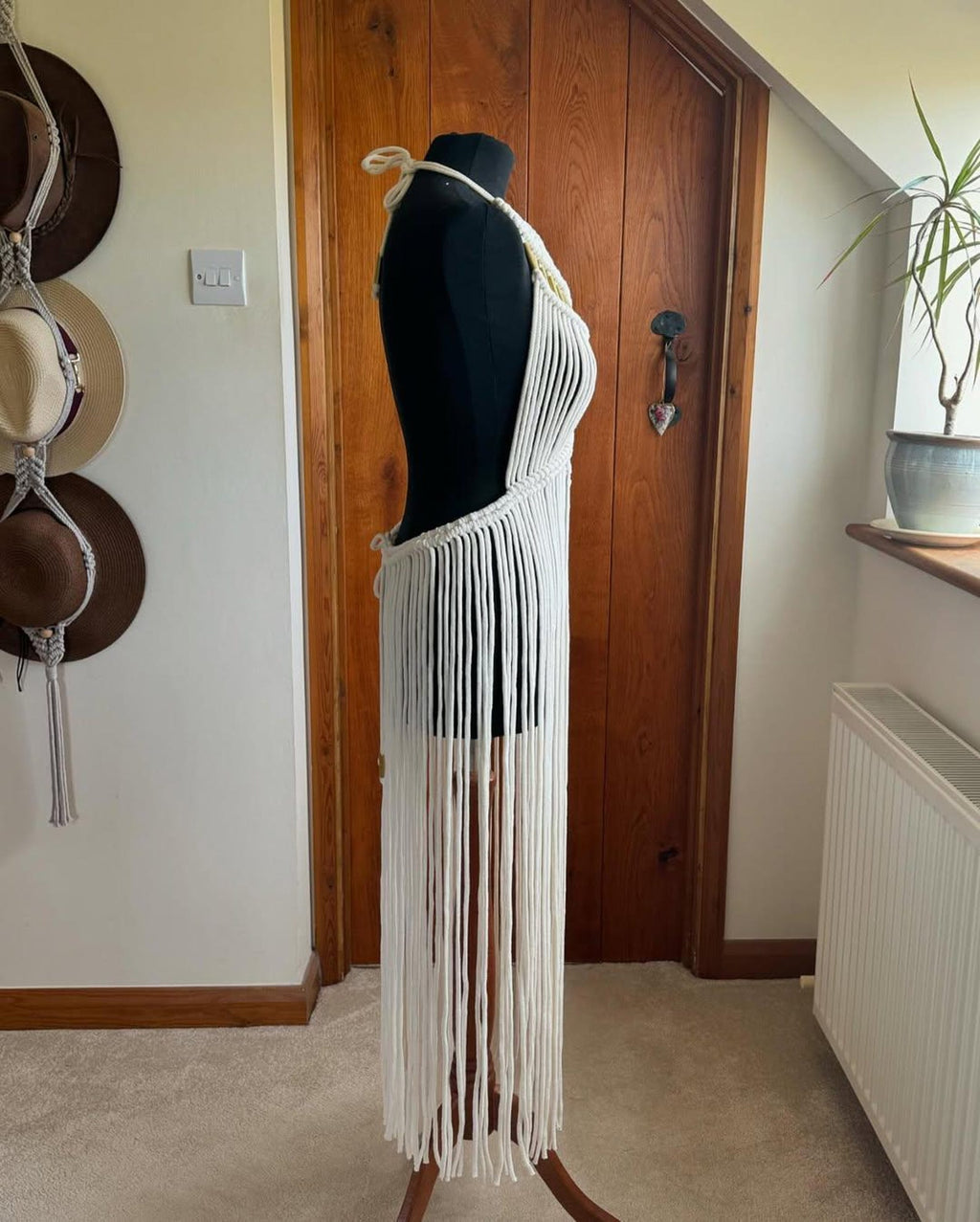 Handmade Macrame Boho Dress: Knotted Beach Party Outfit