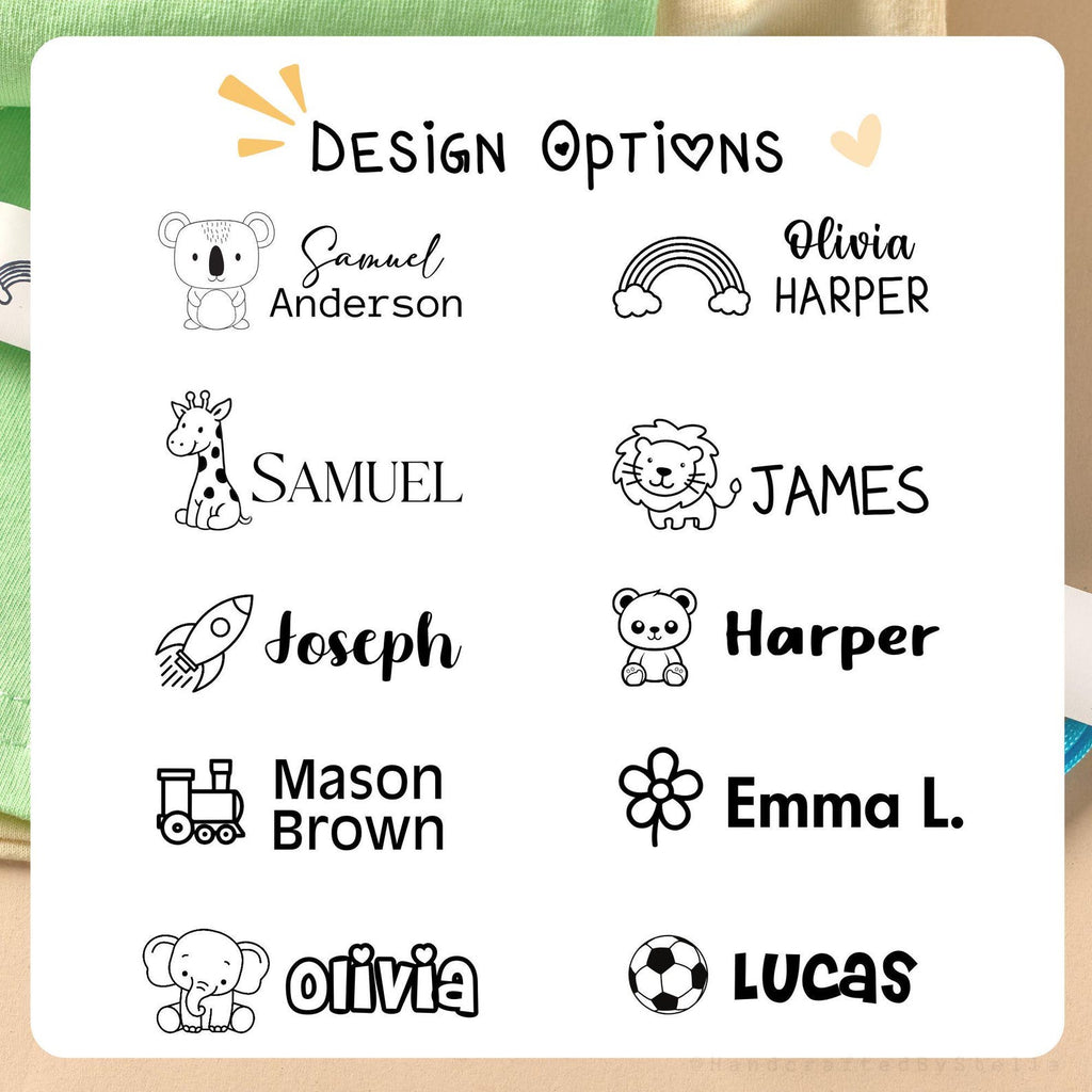 Personalized Fabric Name Stamp: Kids Clothing Label, Washable Ink