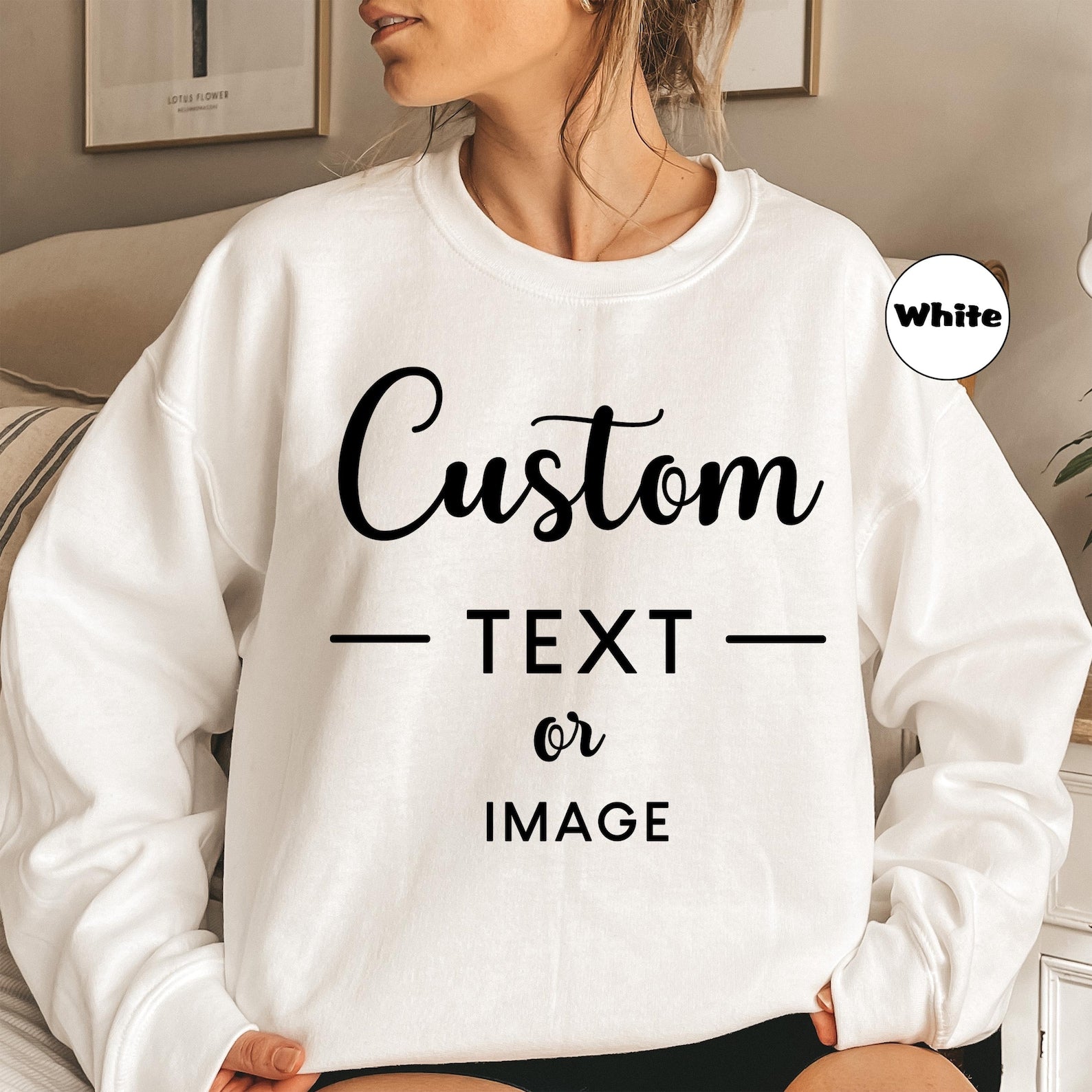 Custom Text or Image Hoodie, Personalized Your Text Sweatshirt, Customized Inspired Text Sweatshirt, Make Your Own Outfit, Custom Photo Gift