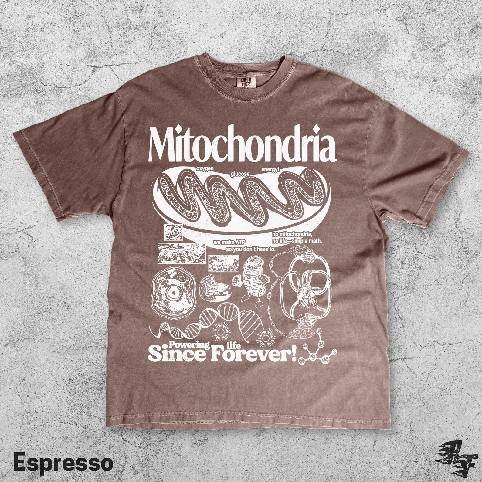 Mitochondria Vintage Science T-Shirt, Retro Biology Graphic Tee, 90s Academic Cell Diagram Shirt, Geek Lab Humor Top, STEM Learning Gift