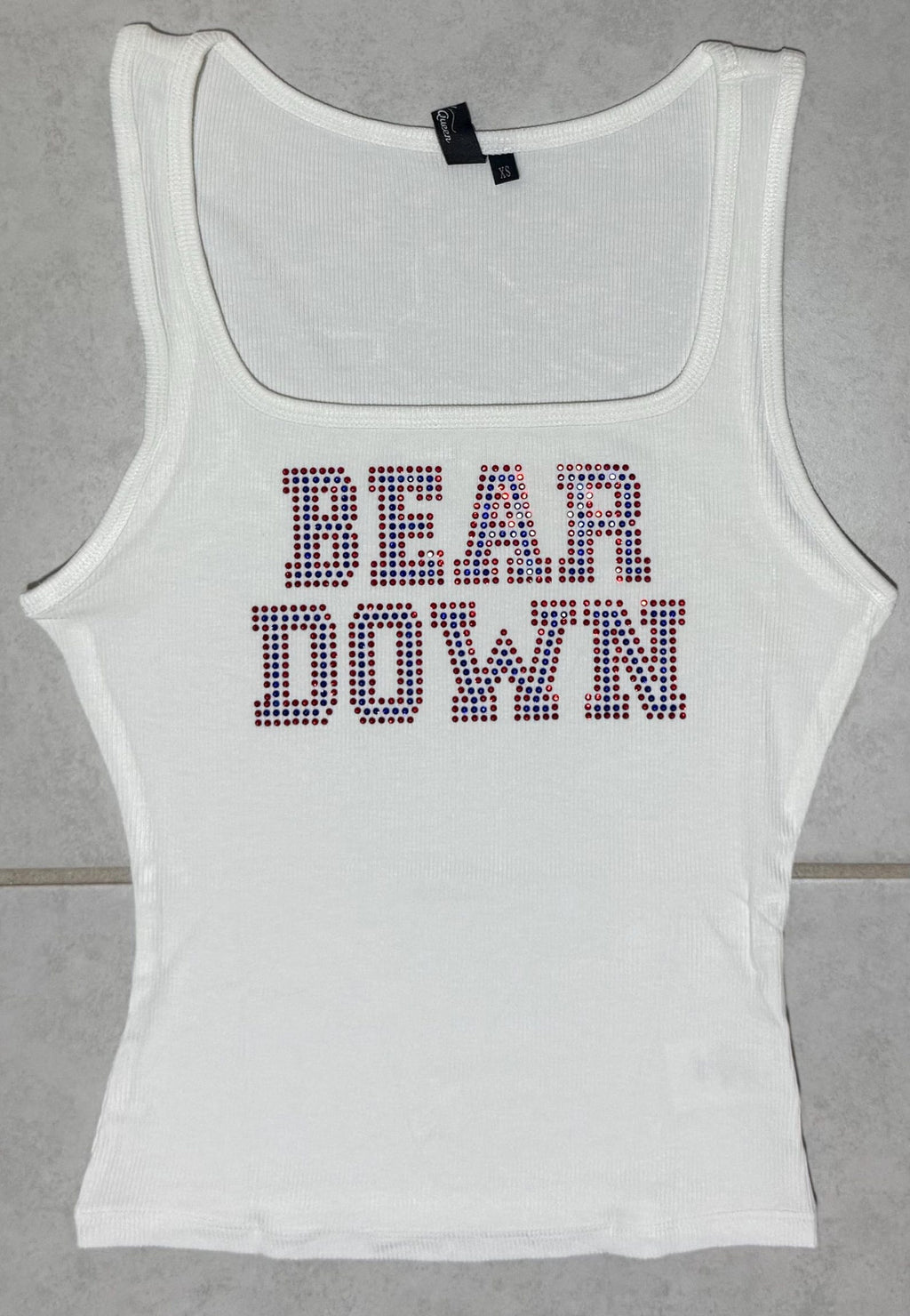 Custom College rhinestone shirt tank top| college bed party