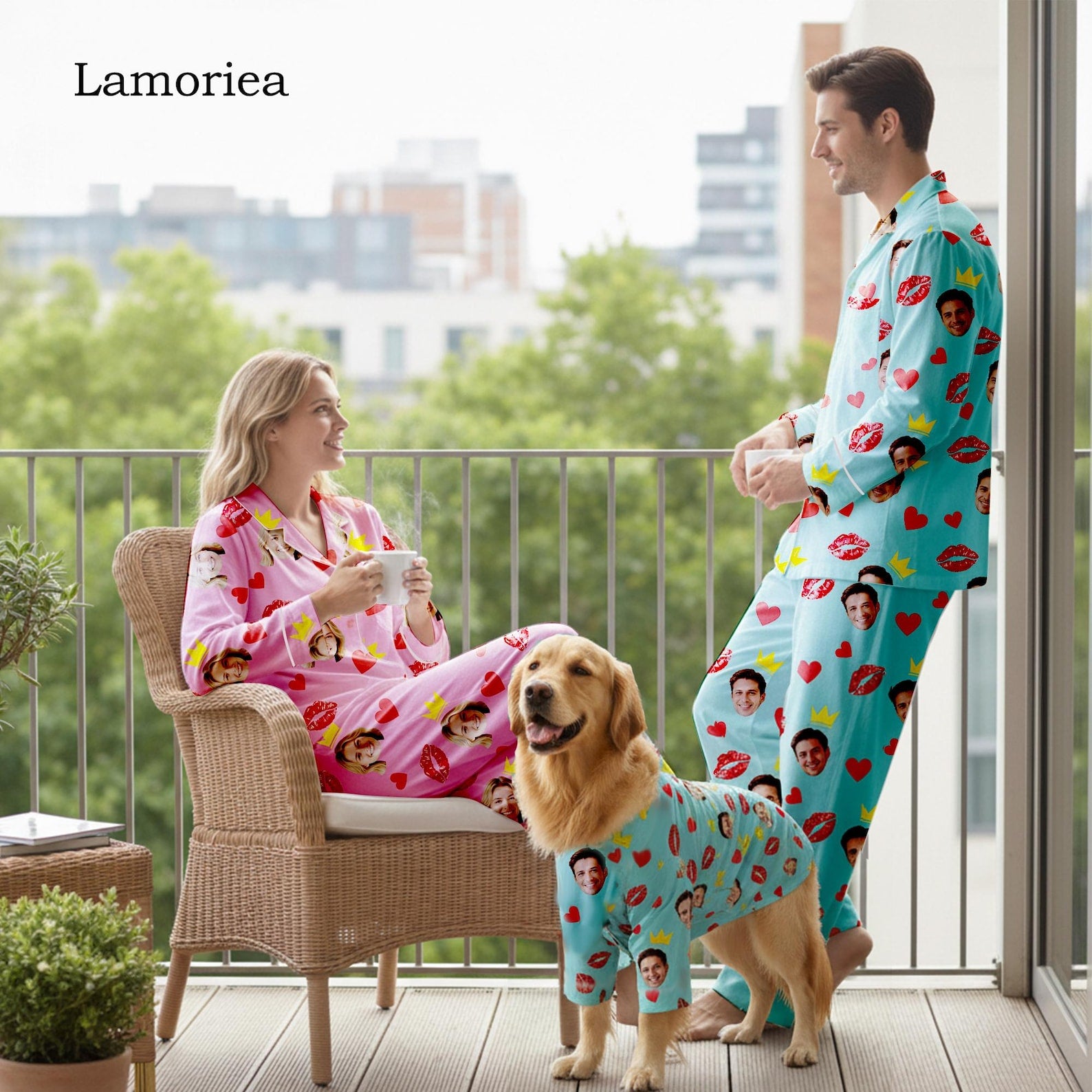 Personalized Family Pajamas, Dog Portrait, Pet Lover Gift, Pajamas Women, Pet Photo Pajamas, Memorial Gift, Gift for Her, Gift for Him