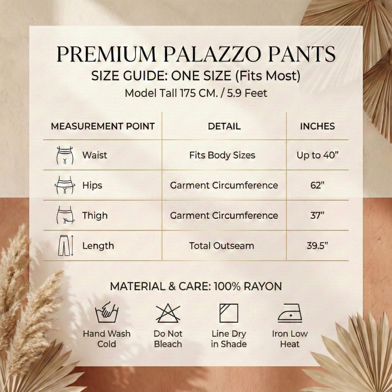 Plain Army Green Palazzo Pants: Breathable Boho Fit for Holidays