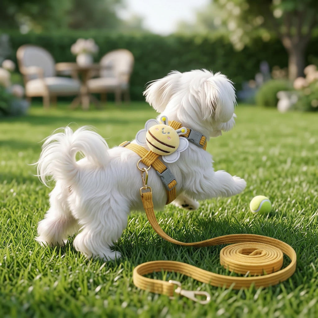 Pet vests with a bee-shaped harness,small dog leash,pet vests,pet clothing,dog clothes,dog mom,dog dad,cat dad,cat mom,gifts for pet lovers
