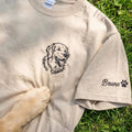 Custom Dog Shirt From Photo, Embroidered Portrait Shirt With My Dog, Golden Retriever Dad Tee, Father's Day Gift For Husband