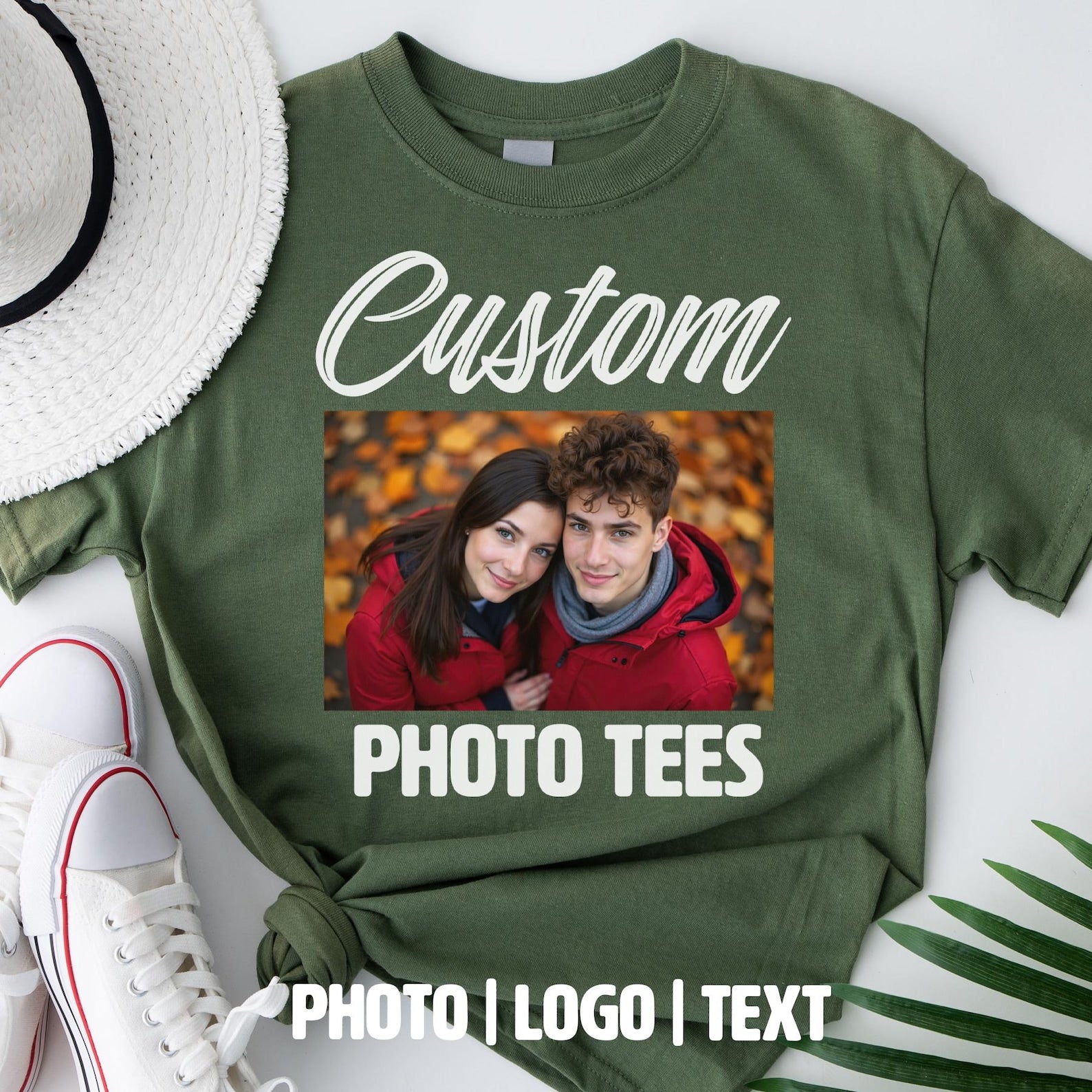Personalized Photo T-Shirt: Custom Image, Text, Logo, Wholesale Business T-Shirt, Special Event Tees, Unisex