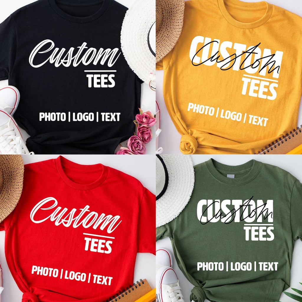 Personalized Photo T-Shirt: Custom Image, Text, Logo, Wholesale Business T-Shirt, Special Event Tees, Unisex