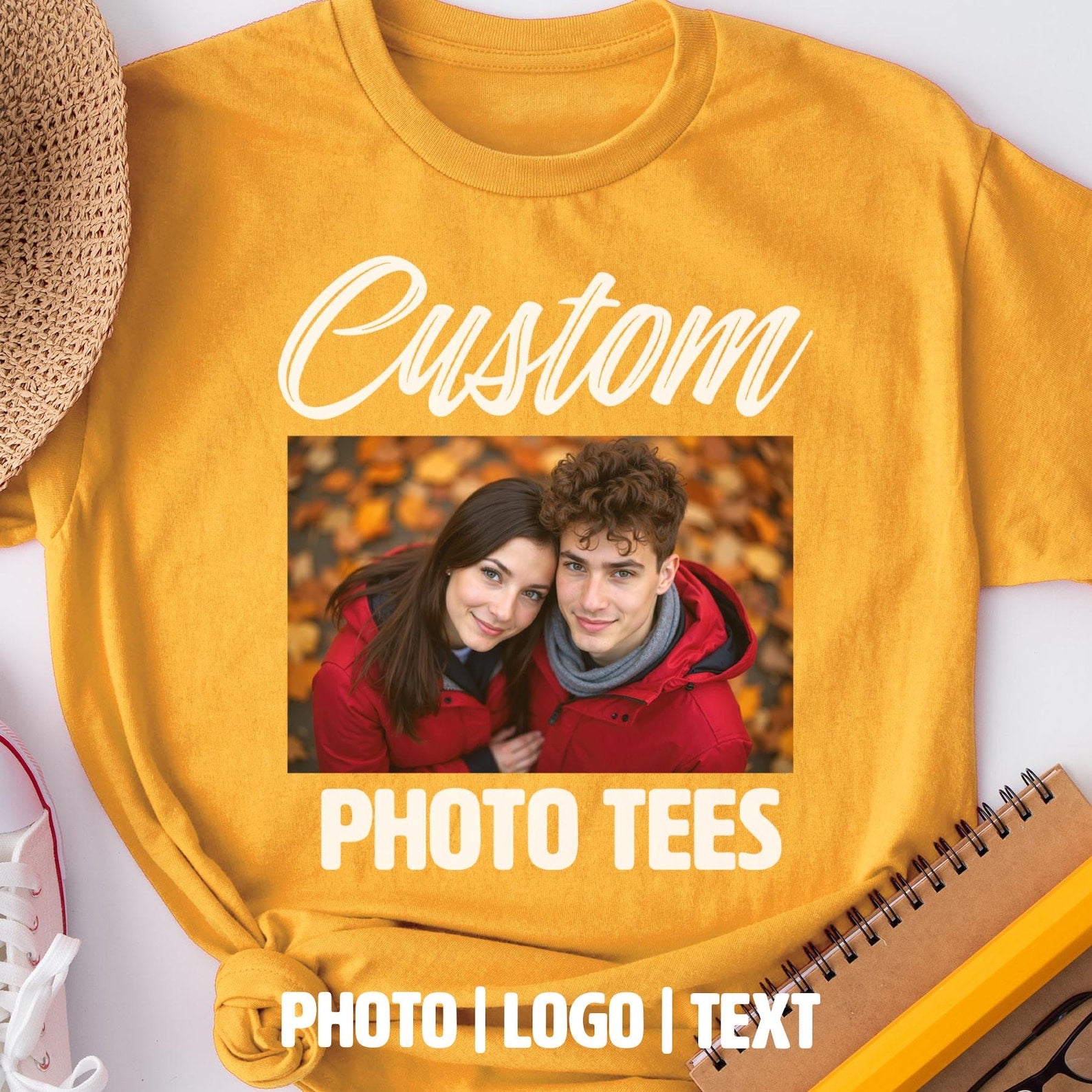 Personalized Photo T-Shirt: Custom Image, Text, Logo, Wholesale Business T-Shirt, Special Event Tees, Unisex