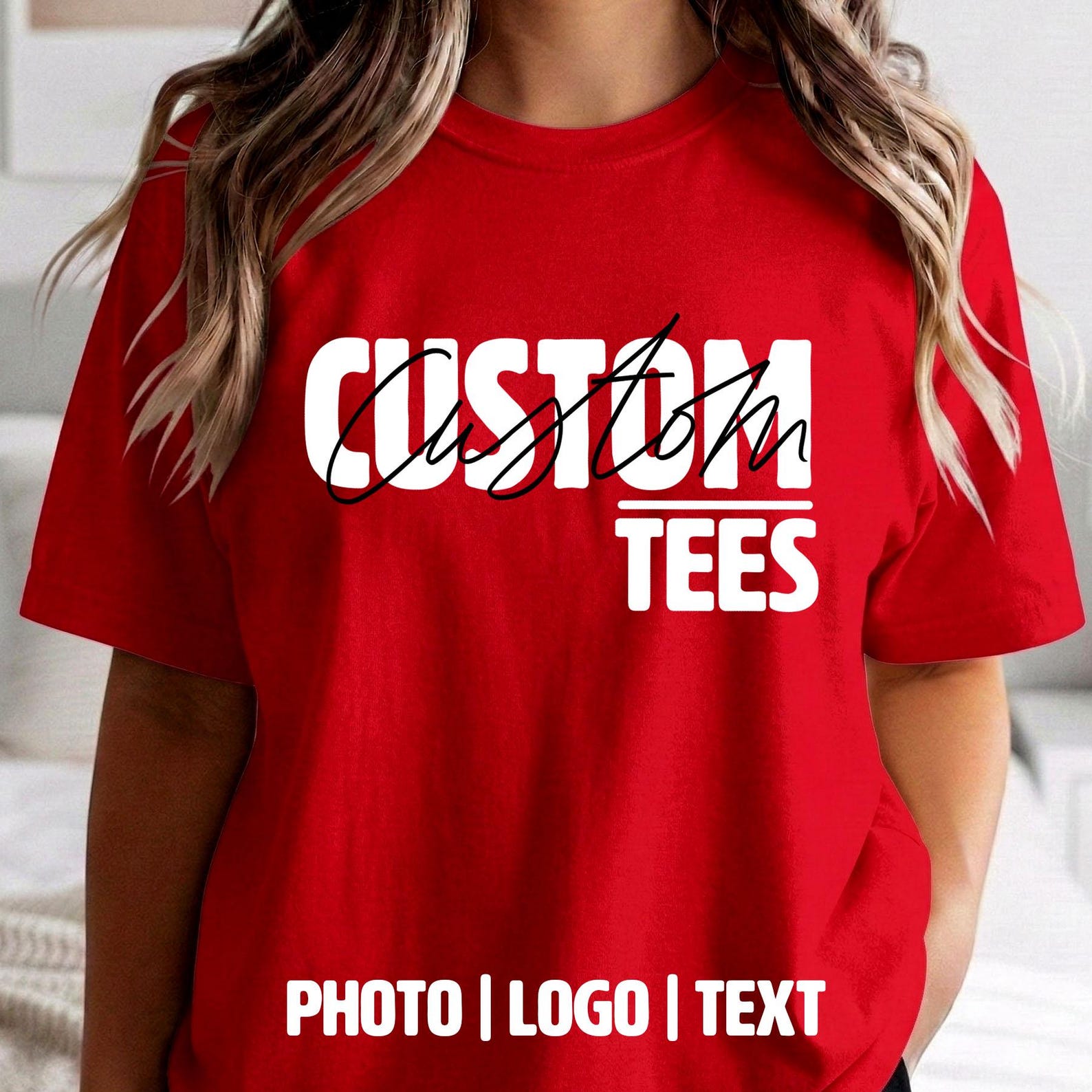 Personalized Photo T-Shirt: Custom Image, Text, Logo, Wholesale Business T-Shirt, Special Event Tees, Unisex