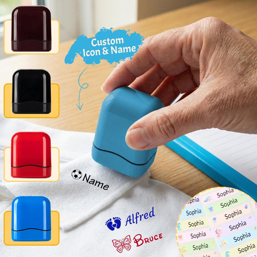 Custom Name Stamp, Personalized Clothing Stamps For Kids Clothes, Customized Signature Stamp, Customizable Name Stamps For Kids, Cute, Son