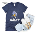 Funny Salty Girl Shirt | Women Graphic Tee Vintage Style Soft Cotton T-Shirt | Gift for Her | V Neck & Crew Neck