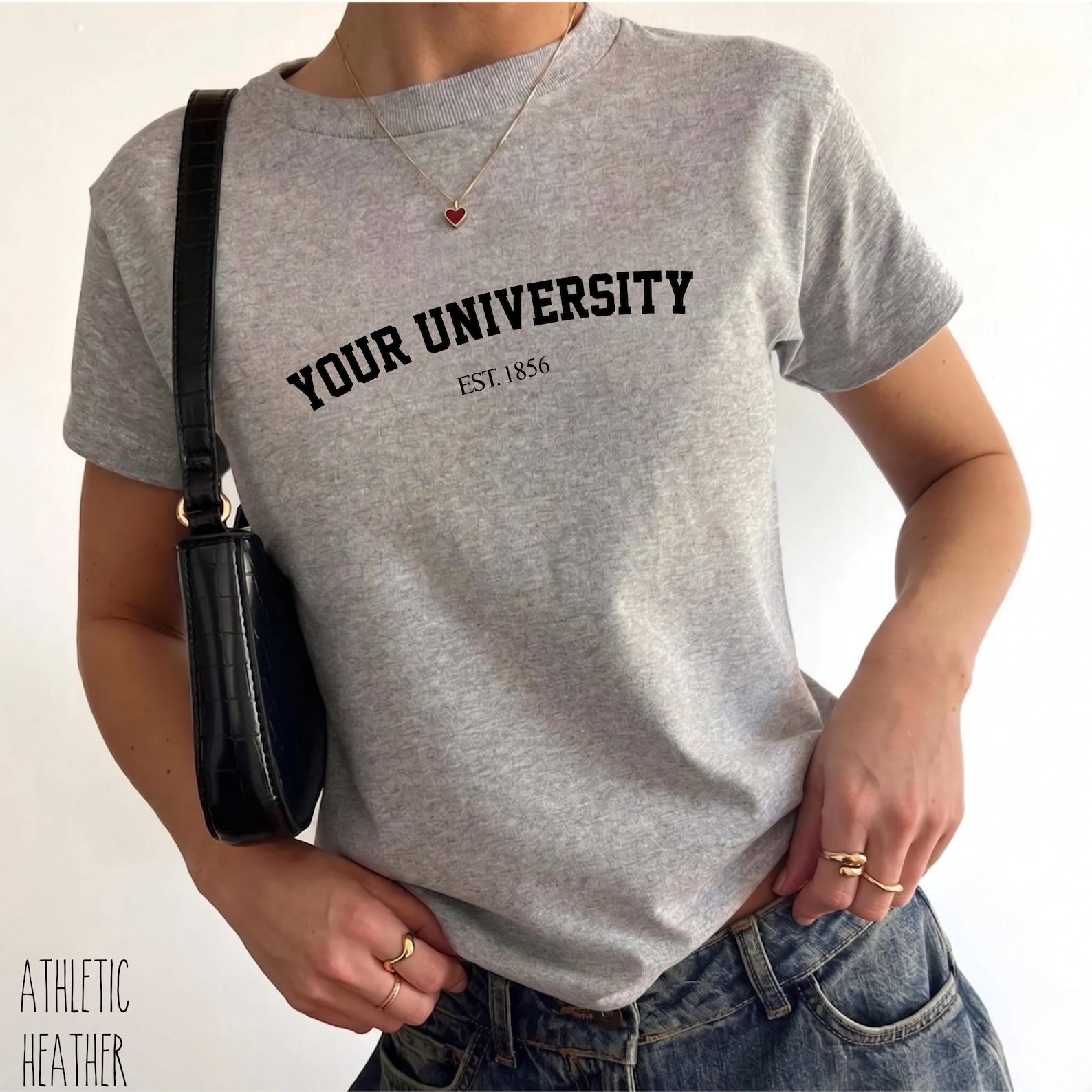 Custom College Baby Tee Personalized Crop Top,Trendy College Merch Apparel,Game Day Shirt,Custom Graduation Gift,Y2K Aesthetic   Top