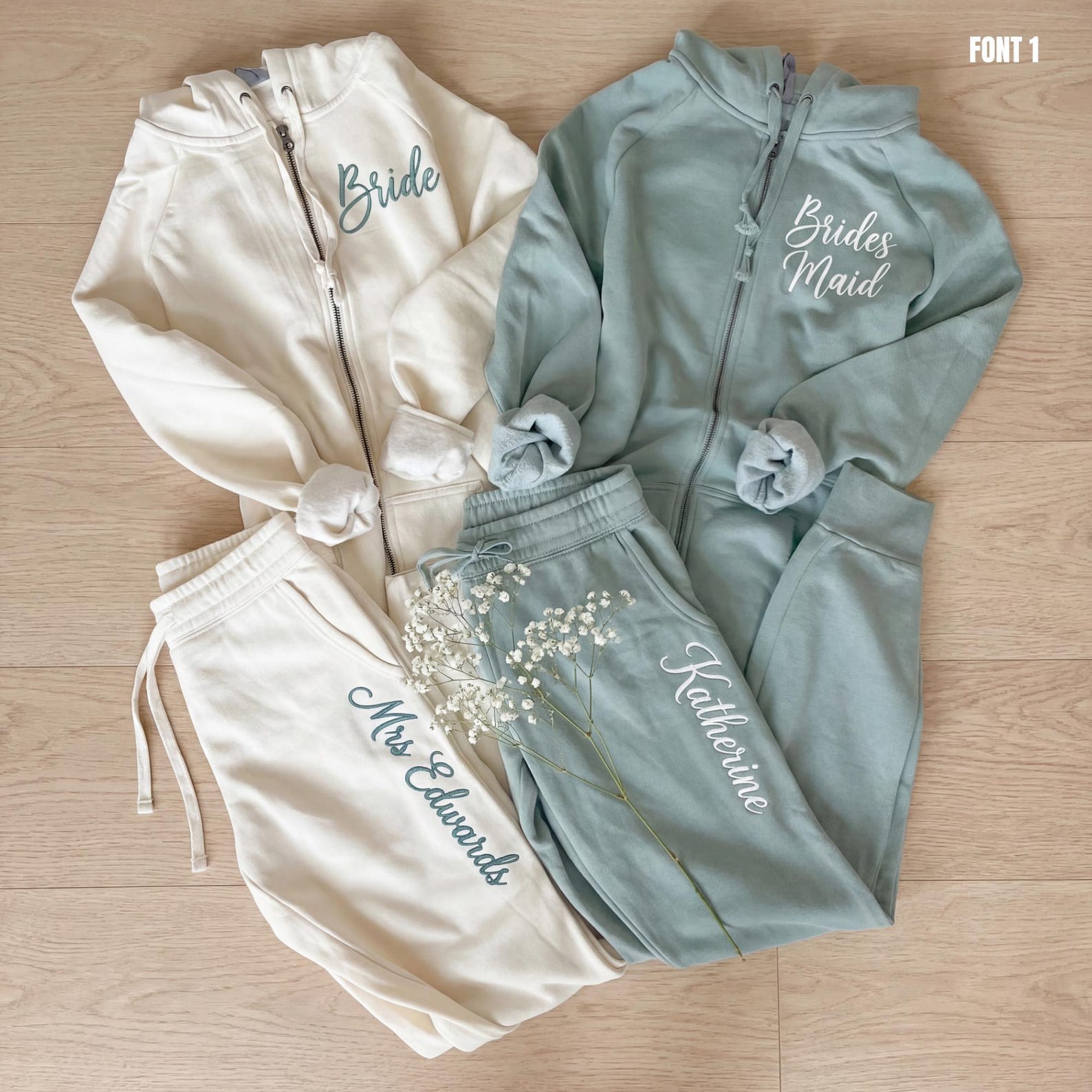Mrs. Lounge Set Airport Outfit for Bride , Custom Embroidered Bride Tank, Bridal Shower, Custom Engagement Gift, Wedding Day Pajama