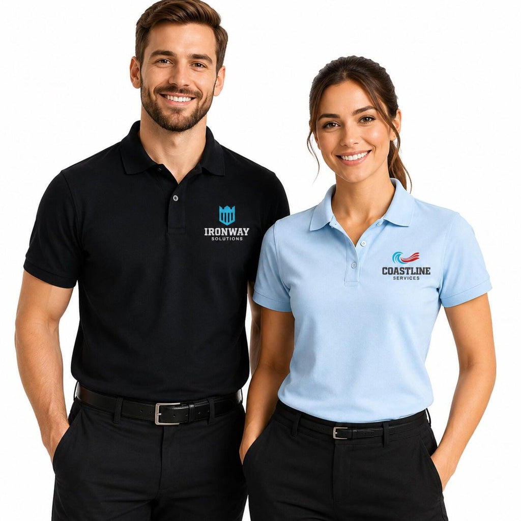 Custom Embroidered Polo Shirt for Men and Women, Personalized & Printed Polo Shirts for Business, Casual Wear, Sports Teams, Work Uniforms