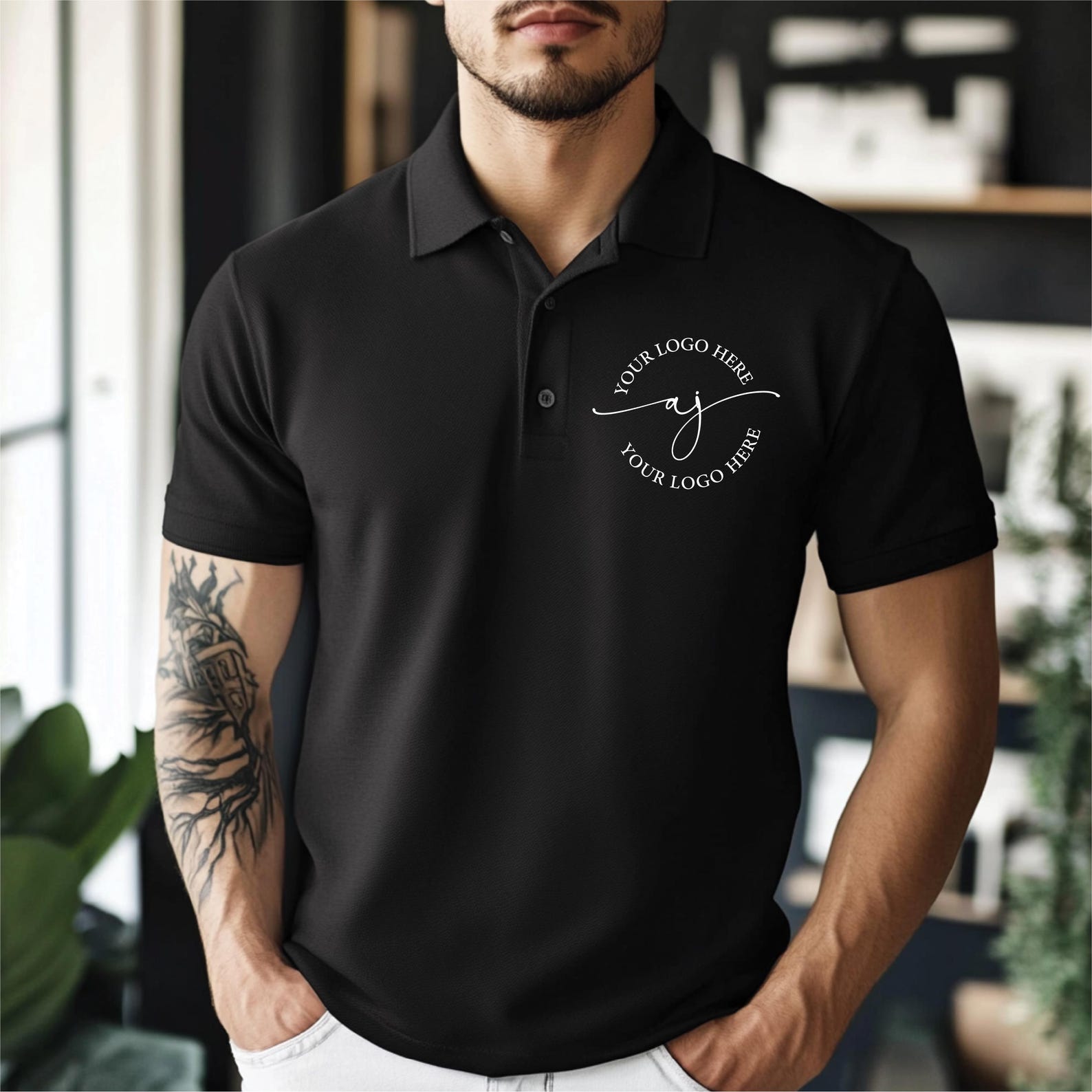 Custom Text  Polo Shirt, Personalized Polo for Men and Women, Customized Polo Shirts with Logo, Work Polo Sports and Golf Shirt