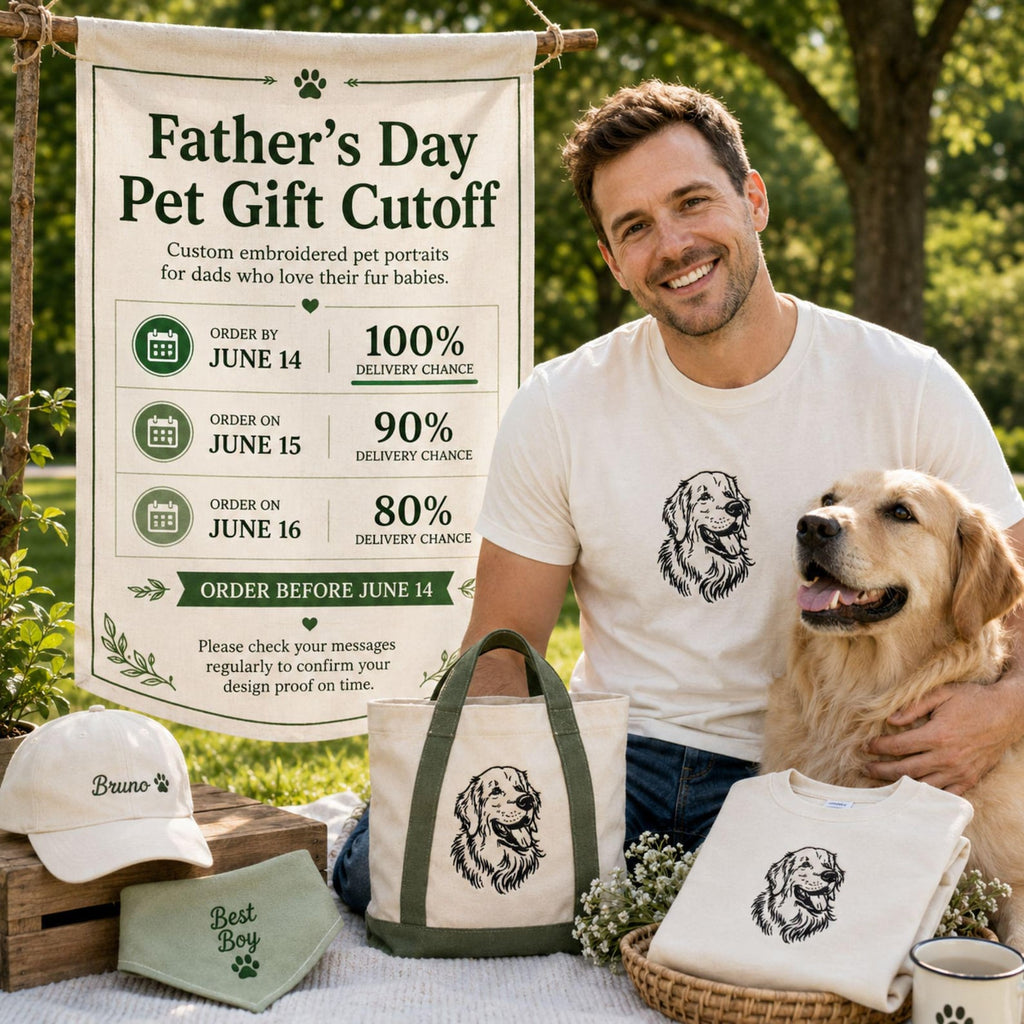 Custom Dog Shirt From Photo, Embroidered Portrait Shirt With My Dog, Golden Retriever Dad Tee, Father's Day Gift For Husband