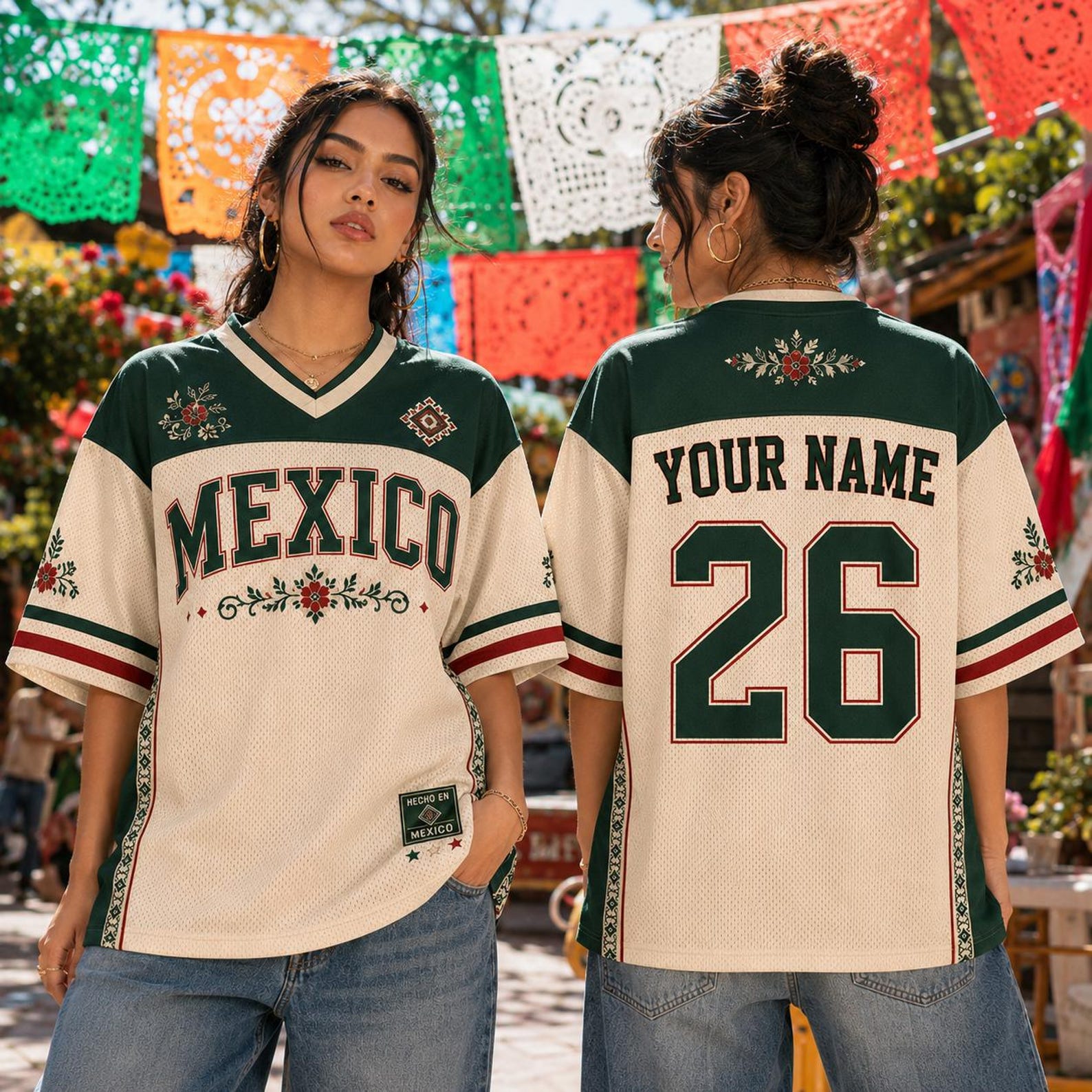Personalized Soccer Jersey, Custom Name Mexico V Neck Jersey, Mexico Football Jersey, Mexico Football Shirt, Mexico Fan Gift