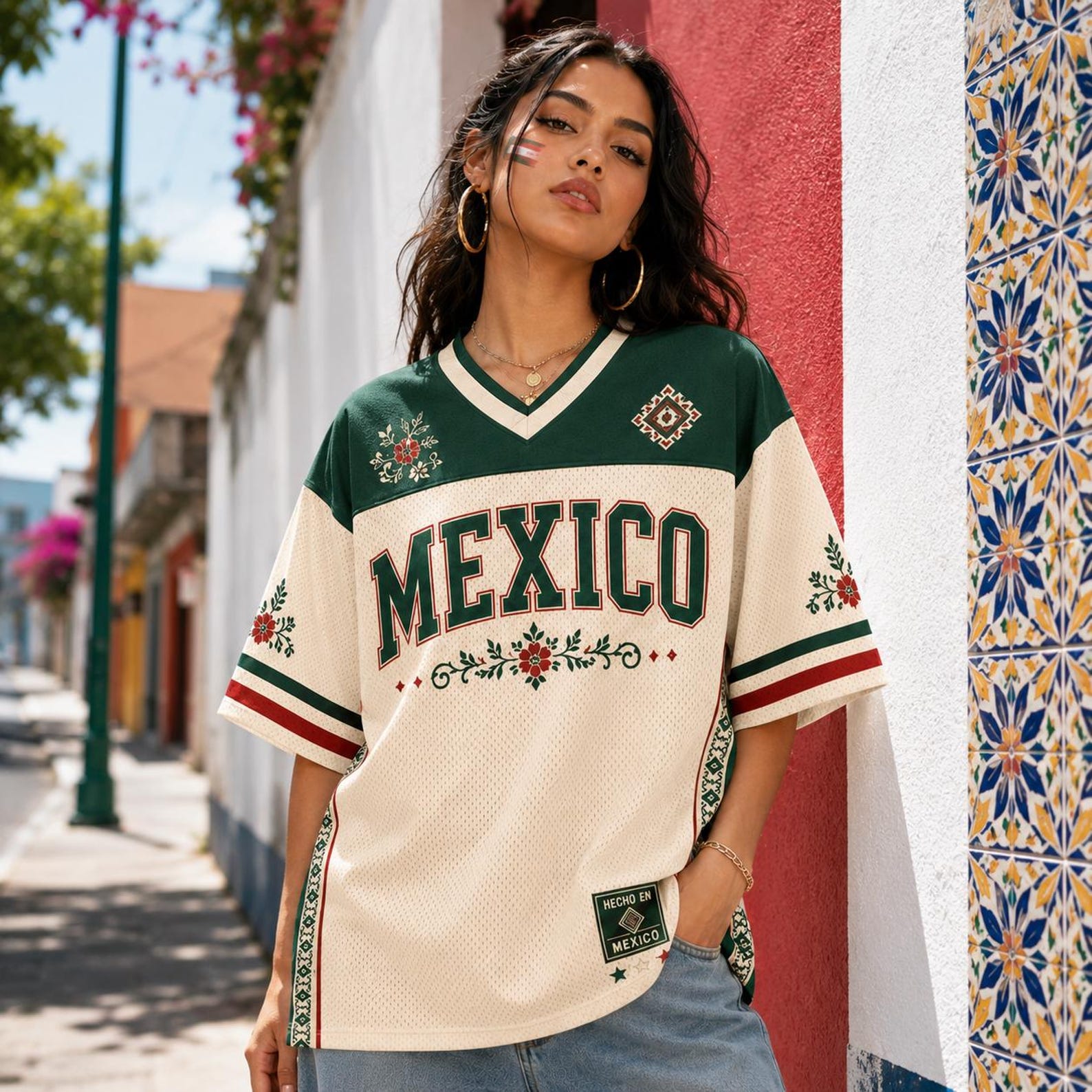 Personalized Soccer Jersey, Custom Name Mexico V Neck Jersey, Mexico Football Jersey, Mexico Football Shirt, Mexico Fan Gift